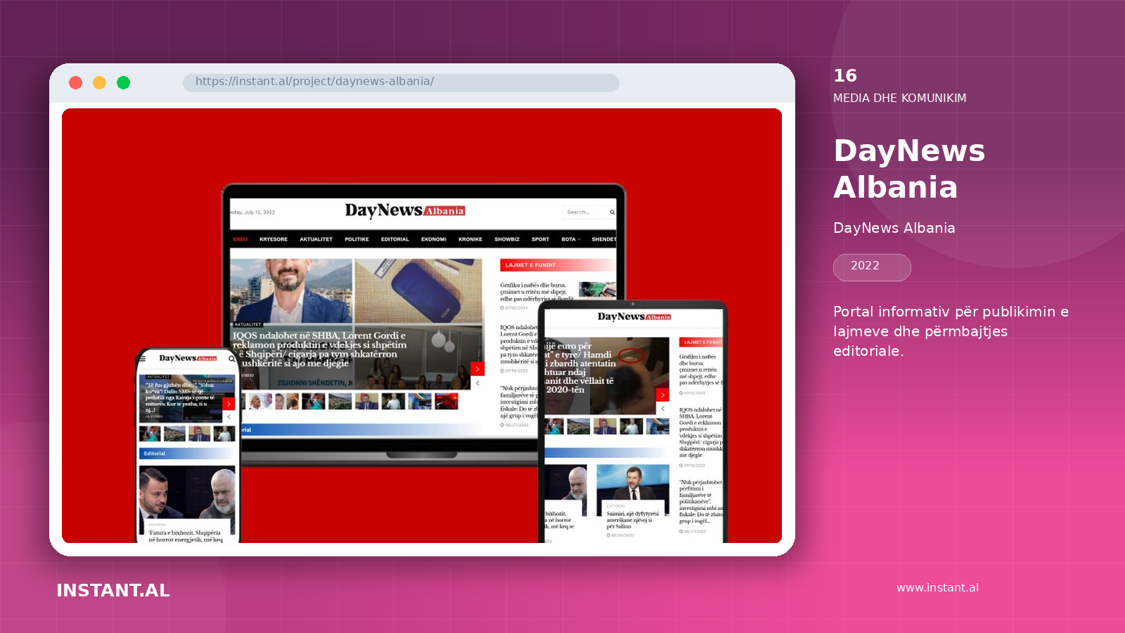 View of the project DayNews Albania