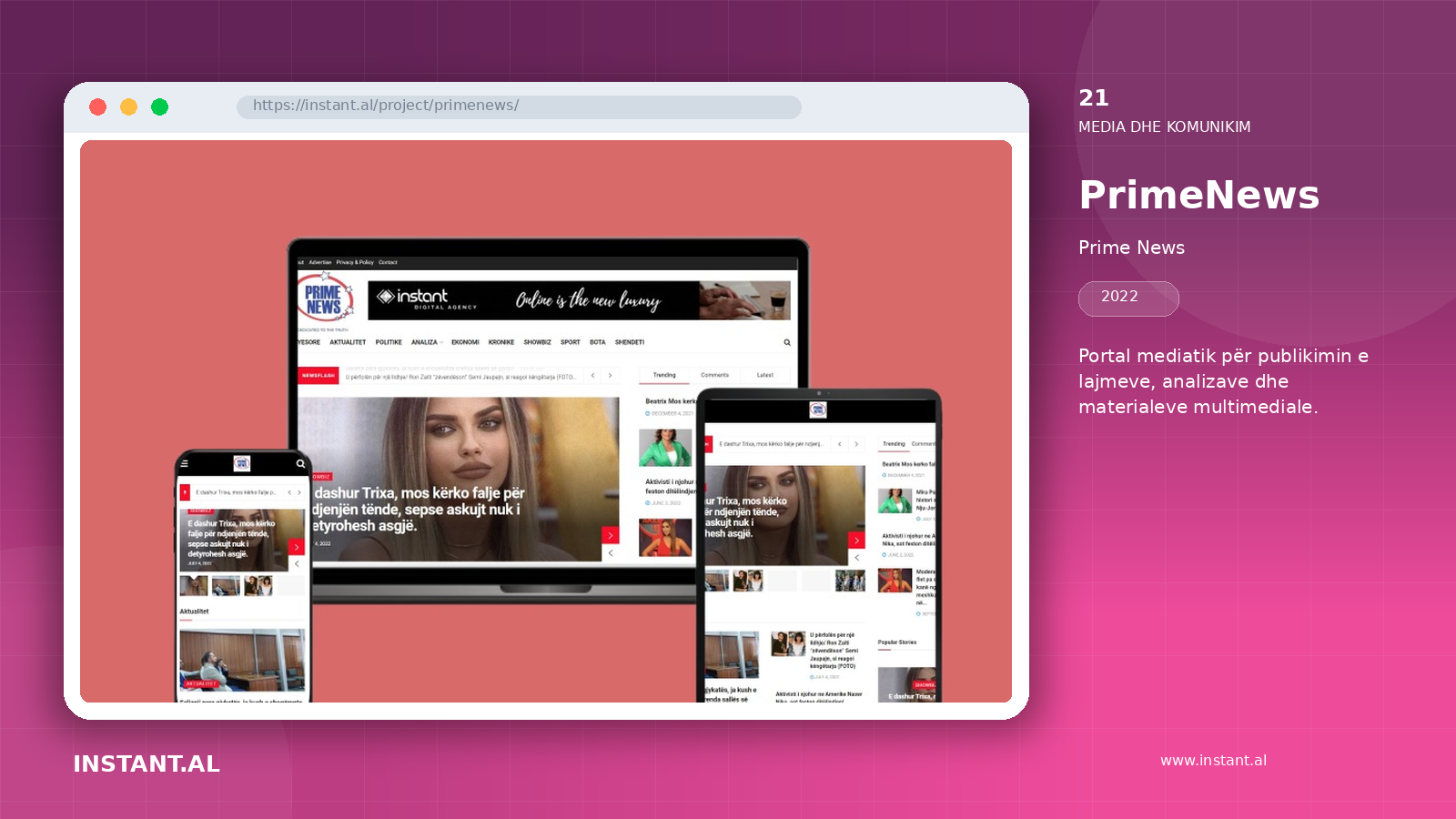 View of the project PrimeNews